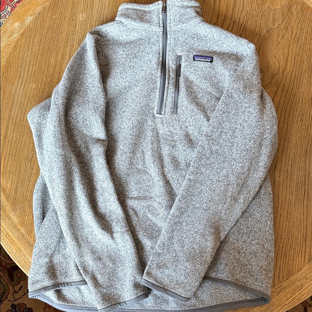 Patagonia Gray Zip-Up Sweater